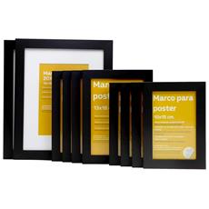 PETAFLOP Set 2 Cornici In Vetro 10x15 Cm - Esposizione Verticale/Orizzontale - Design Con Bordi Smussati