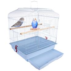 Gabbia Per Uccelli Yaheetech Per Pappagalli Grandi - Voliera Con Piedistallo, Nero, 81x77x160 Cm, Per Cenerino E Calopsite - Foto 3