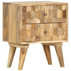 Serie Vintage credenza cassettiera Ermelo con lavagna legno di paulonia 30x60x87cm ~ marrone