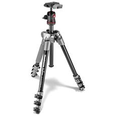 MANFROTTO - Treppiede MKBFRA4D-BH con 4 Sezioni con Testa a Sfera Altezza Max 144 cm Grigio MANFROTTO - Treppiede MKBFRA4D-BH con 4 Sezioni con Testa a Sfera Altezza Max 144 cm Grigio