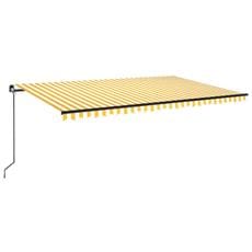 VidaXL Tenda Da Sole Retrattile Manuale 3x2,5 M – Con Pali, Tessuto Impermeabile Antracite, Telaio Alluminio - 4