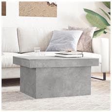 Tavolino da Salotto Grigio Cemento 60x60x30cm Legno Multistrato CFW73983