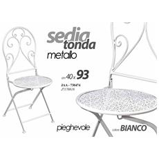 Sedia da esterno pieghevole 40x93x38 cm in metallo