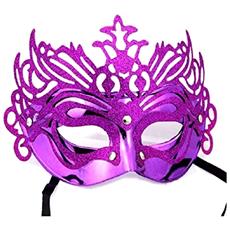 EVRYLON Maschera Veneziana Donna Domino per Carnevale O Halloween Unisex Uomo Mascherina Colore Argento Antico Effetto Metallico Flessibile Esoterica Giochi E Accessori Cosplay per Travestimenti