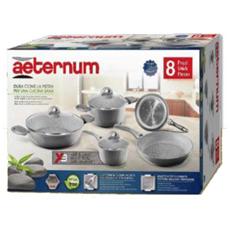 BIALETTI - Batteria di Pentole 8 pezzi Petravera Plus Silver Induction BIALETTI - Batteria di Pentole 8 pezzi Petravera Plus Silver Induction