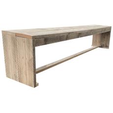 Panchina Da Esterno 3 Posti In Legno Massello - 148cm, Naturale, Per Giardino O Terrazzo - Foto 14