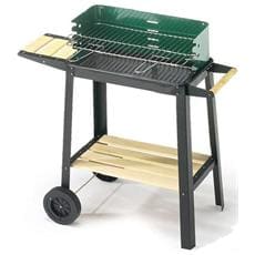 OMPAGRILL - 50311 Green Line Barbecue in Acciaio Verniciato con Carrello OMPAGRILL - 50311 Green Line Barbecue in Acciaio Verniciato con Carrello