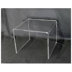 Slato Tavolino Basso da Salotto Design Moderno in plexiglass Trasparente Melitea