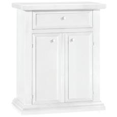 79X43X85H ARMADIO MINI CON RIPIANI IN RESINA AVORIO FINITURA LEGNO CM