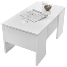 Tavolino sollevabile con riviste per sala da pranzo salotto Premier MC-3 tavolino ausiliare in colore bianco o rovere CAMBIA TUTTI MOBLES