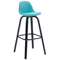 CLP Sgabello Design Lazio In Similpelle I Sgabello Girevole Con Poggiapiedi I Sedia Alta Da Cucina Regolabile 83-104 CM I Sgabello Bar Imbottito Bordeaux