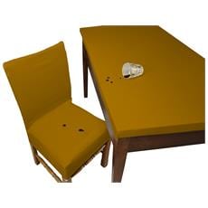 COPRIDIVANO ELASTICIZZATO ANTIMACCHIA 4 POSTI + 4 CUSCINI MADE IN ITALY Oro 87614093