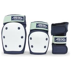 Heavy Duty Skateboard Pad Set Blue /mint - X-small