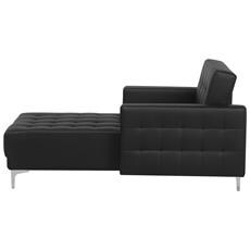 Chaise longue versione destra MERI Velluto Blu marino con contenitore
