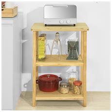 L60*P40*A80 cm SoBuy Tavolo consolle Consolle Bianca Scaffale Cucina Legno FSB18-W
