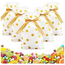 Sacchetti Compleanno Bambini 50 PCS,Sacchetto di Biscotto,Orecchie di Forma Alimentare Borse Sacchetti Regalo di Caramelle per Bambini Festa,Matrimonio,Compleanno,Natale Sacchetto per Caramella 