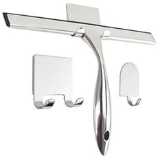 Lavavetri Multiuso Con Manico Antiscivolo E Foro Sospensione - Per Vetri, Docce, Specchi E Auto, 28x24 Cm, Bianco - 4