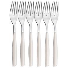 SAMBONET Set 2 Coltelli Da Bistecca Sirloin – Lama Liscia Inox, Manico Effetto Avorio – Design Italiano, Made In Italy