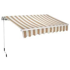 Tenda retrattile manuale con pali 5x3 m Antracite | Leroy Merlin