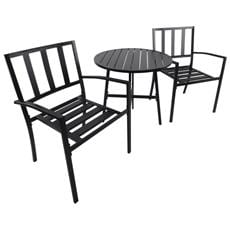 vidaXL Set Tavolo e Sedie da Giardino 7X Poli Rattan Grigio Tavolino Seggiole