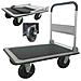 Carrello Piattaforma Pianale Portatutto Manuale Mm. 910x610xh870 Con Ruote Gommate Diametro Mm. 190 Portata Kg. 350 Che Non Forano Per Terreni Sconnessi Con Manico Pieghevole - Foto miniatura 2