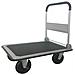 Carrello Piattaforma Pianale Portatutto Manuale Mm. 910x610xh870 Con Ruote Gommate Diametro Mm. 190 Portata Kg. 350 Che Non Forano Per Terreni Sconnessi Con Manico Pieghevole - Foto miniatura 3