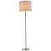 Lampada A Stelo Nichel Opaco, Paralume In Tessuto Colore Tortora Grigio, Paralume Altezza 31 Cm, Interruttore, D: 400, H: 1600, Escl, 1 X E27 60 W 230 V - Foto miniatura 1