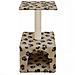 Albero Per Gatti E Tiragraffi Sisal 55 Cm Zampe Stampate Beige - Foto miniatura 2
