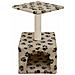 Albero Per Gatti E Tiragraffi Sisal 55 Cm Zampe Stampate Beige - Foto miniatura 3
