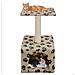 Albero Per Gatti E Tiragraffi Sisal 55 Cm Zampe Stampate Beige - Foto miniatura 1