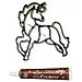 Tagliabiscotti Unicorno + Penna Alimentare Al Cioccolato - Foto miniatura 1