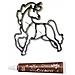 Tagliabiscotti Unicorno + Penna Alimentare Al Cioccolato - Foto miniatura 2