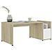 Tavolino Bianco e Rovere Sonoma 90x45x35 cm Legno Multistrato - Foto miniatura 3