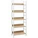 Scaffale Libri 5 Ripiani Rovere 60x27,6x158,5 Legno Multistrato - Foto miniatura 1