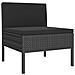 Set Divani Da Giardino 6 Pz Con Cuscini In Polyrattan Nero - Foto miniatura 3