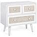 Cassettiera Da Soggiorno In Mdf Tre Cassetti Bianca Montiel 60x33x H54,5 Cm - Foto miniatura 1