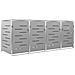 Copri Bidoni Pattume Quadruplo 276,5x77,5x112,5 cm Acciaio Inox - Foto miniatura 1