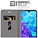 Custodia Compatibile Con Huawei Y5 2019 In Grigio Nero - Coperchio Protettiva Con Chiusura Magnetica, Funzione Stand E Tasca Per Le Carte - Foto miniatura 4