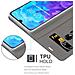 Custodia Compatibile Con Huawei Y5 2019 In Grigio Nero - Coperchio Protettiva Con Chiusura Magnetica, Funzione Stand E Tasca Per Le Carte - Foto miniatura 5