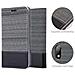 Custodia Compatibile Con Huawei Y5 2019 In Grigio Nero - Coperchio Protettiva Con Chiusura Magnetica, Funzione Stand E Tasca Per Le Carte - Foto miniatura 6