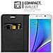 Custodia Compatibile Con Samsung Galaxy Note 5 In Classy Nero - Coperchio Protettiva Con Chiusura Magnetica, Funzione Stand E Tasca Per Le Carte - Foto miniatura 4