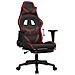 Sedia Da Gaming Con Poggiapiedi Nero E Rosso Vino In Similpelle - Foto miniatura 2