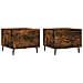 Tavolini Salotto 2 Pz Rovere Fumo 50x50x40cm Legno Multistrato - Foto miniatura 2