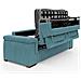 Giunone Divano Letto Alto 18 Cm. Impermeabile T02 Azzurro - Foto miniatura 5