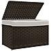 Cesto Biancheria Coperchio Marrone Scuro 55,5x35x34 Polyrattan - Foto miniatura 3