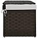 Cesto Biancheria Coperchio Marrone Scuro 55,5x35x34 Polyrattan - Foto miniatura 4