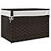 Cesto Biancheria Coperchio Marrone Scuro 55,5x35x34 Polyrattan - Foto miniatura 5