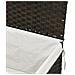 Cesto Biancheria Coperchio Marrone Scuro 55,5x35x34 Polyrattan - Foto miniatura 7