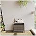 Sgabello Giardino Con Cuscino Grigio 58x46x46 Cm In Polyrattan - Foto miniatura 3