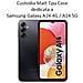 Custodia Tpu Silicone Cover Case Per Samsung Galaxy A14 4g - 5g Black - Foto miniatura 2